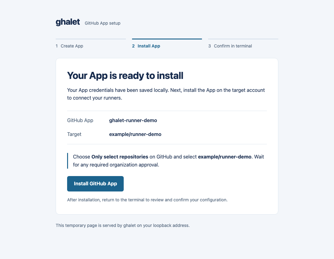 GitHub App installation link